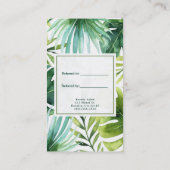 Tropische Blätter Hawaiianische Pflanze Ein Freund Empfehlungskarte (Rückseite)