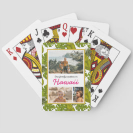Tropische Blätter Hawaiianisches Foto für Familien Spielkarten