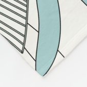 Tropische Blätter: Heller Nahtloser Trend Fleecedecke (Ecke)