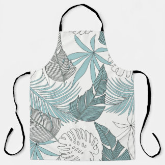 Tropische Blätter: Heller Nahtloser Trend Schürze