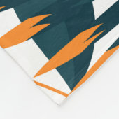 Tropische Blätter Helles, weißes Muster Fleecedecke (Ecke)