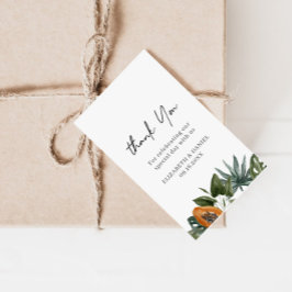 Tropische Blätter Hochzeit Danke Geschenkanhänger