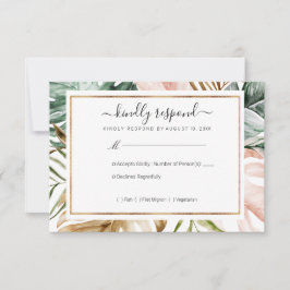 Tropische Blätter Hochzeit RSVP