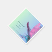 Tropische Blätter Hochzeit Serviette (Ecke)