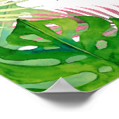 Tropische Blätter Hochzeitsdinner Poster (Ecke)