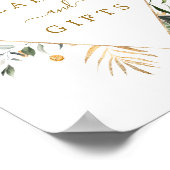 Tropische Blätter Hochzeitskarten und Geschenkguts Poster (Ecke)