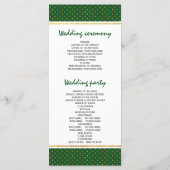 Tropische Blätter Hochzeitsprogramm für Grün und G Programm (Rückseite)