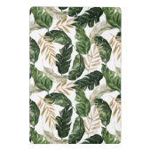 Tropische Blätter Imitate Gold Foil Letter A Monog Mini Klemmbrett (Rückseite)