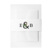 Tropische Blätter Imitate Gold Foil Wedding Monogr Einladungsbanderole (Vorderseite Beispiel)