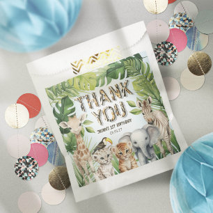 Tropische Blätter in Aquarellen, Jungle-Safari, Zo Geschenktütchen