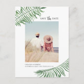 Tropische Blätter in Aquarelltönen. Exotik Save th Postkarte (Vorderseite)