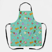 Tropische Blätter in Türkis Schürze (Vorderseite)