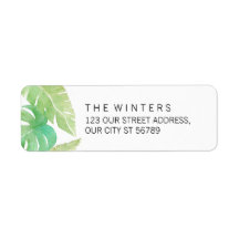 Tropische Blätter in Wasserfarbe