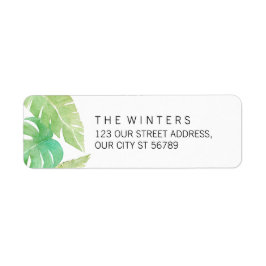 Tropische Blätter in Wasserfarbe