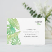 Tropische Blätter in Wasserfarben Einladung (Stehend Vorderseite)