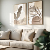 Tropische Blätter - Japandi Set - Wall Art - Minim