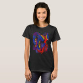 Tropische Blätter Jungle Animal Exotic Bird Macaw T-Shirt (Vorne ganz)