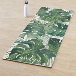 Tropische Blätter Jungle-Pflanze Yogamatte