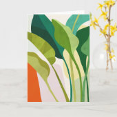 Tropische Blätter Karte (Gelbe Blume)
