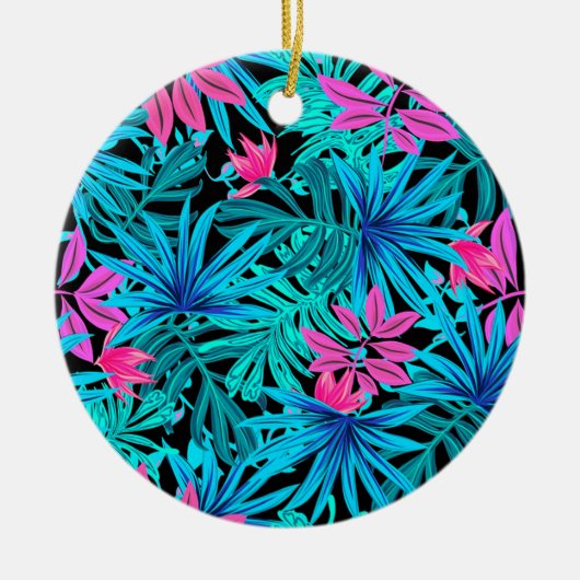 Tropische Blätter Keramik Ornament (Vorne)