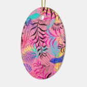 Tropische Blätter Keramik Ornament (Links)