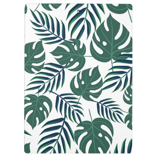 Tropische Blätter Klemmbrett (Rückseite)