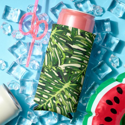 Tropische Blätter können kühler werden Selters Dosenkühler (In Situ Sommer)