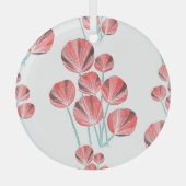 Tropische Blätter: Kreatives, handgezeichnetes Mus Ornament Aus Glas (Vorderseite)