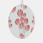 Tropische Blätter: Kreatives, handgezeichnetes Mus Ornament Aus Glas (Vorderseite Rechts)