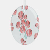 Tropische Blätter: Kreatives, handgezeichnetes Mus Ornament Aus Glas (Vorderseite links)