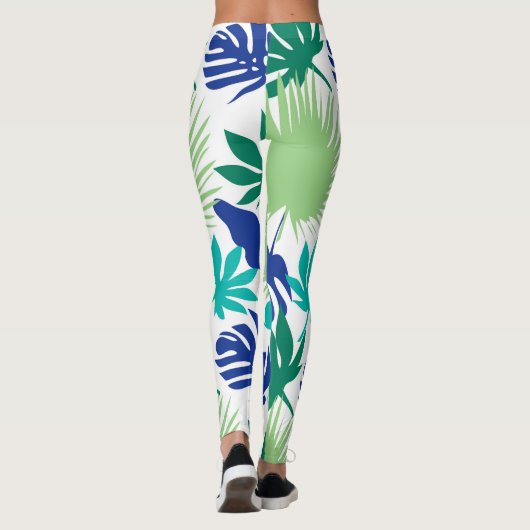 Tropische Blätter Leggings (Rückseite)