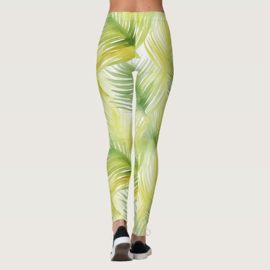 Tropische Blätter Leggings (Rückseite)