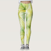 Tropische Blätter Leggings (Vorderseite)