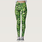 Tropische Blätter Leggings (Vorderseite)