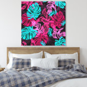 Tropische Blätter Leinwanddruck (Insitu (Schlafzimmer))