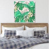 Tropische Blätter Leinwanddruck (Insitu (Schlafzimmer))