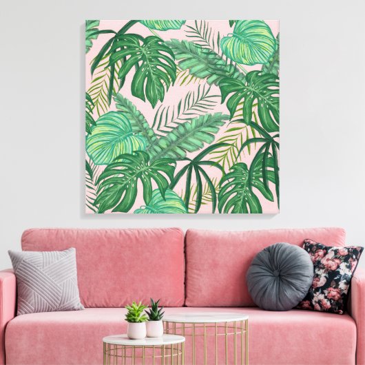 Tropische Blätter Leinwanddruck (Insitu (Wohnzimmer))