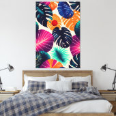 Tropische Blätter Leinwanddruck (Insitu (Schlafzimmer))