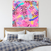 Tropische Blätter Leinwanddruck (Insitu (Schlafzimmer))