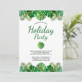 Tropische Blätter Lights Foliage Holiday Beach Par Einladung (Stehend Vorderseite)
