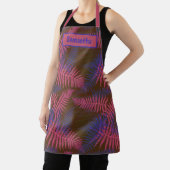 Tropische Blätter Lila und blau Schürze (InSitu)