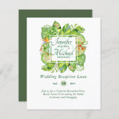 Tropische Blätter Luau Hochzeitsempfang Invi (Vorne/Hinten)