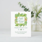 Tropische Blätter Luau Hochzeitsempfang Invi (Stehend Vorderseite)
