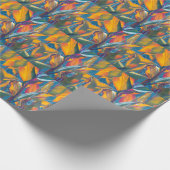 Tropische Blätter, Mauer aus Kronbeton. Geschenkpapier (Ecke)