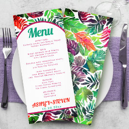Tropische Blätter Maximale Hochzeitskarte Werbekarte