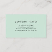 Tropische Blätter mit Abstrakten Formen Visitenkarte (Rückseite)