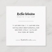 tropische Blätter mit Wasserfarbe Pflanze Quadratische Visitenkarte (Rückseite)