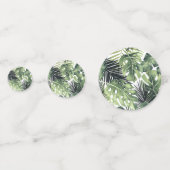 Tropische Blätter Mix botanischer Garten Grüne Konfetti (Rückseiten)