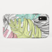 Tropische Blätter Mode Case-Mate iPhone Hülle (Rückseite (Horizontal))