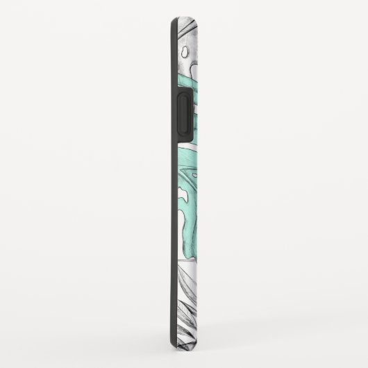 Tropische Blätter Mode Case-Mate iPhone Hülle (Hinten/Rechts)